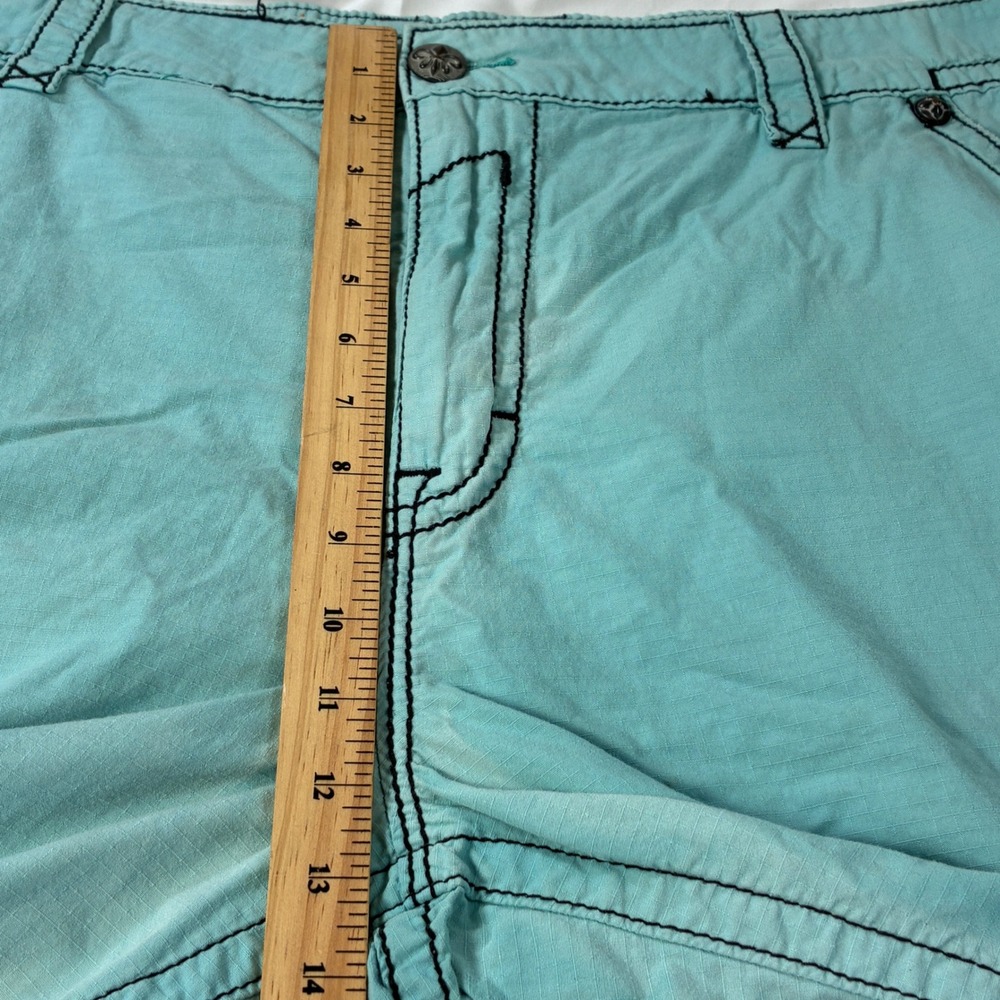 Rock Revival Cargo Shorts Mens 44 Y2K Baggy Ripstop Contrast Stitch RCM074-7 - Picture 4 of 16